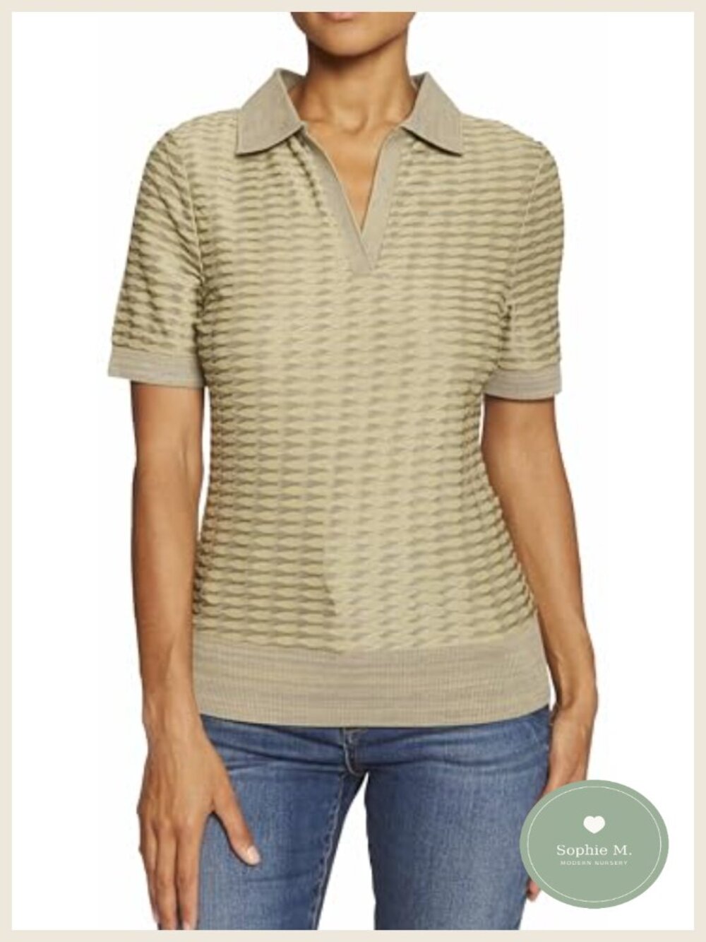 Ramy Brook Women's Valentina Collared V-Neck Short Sleeve Polo